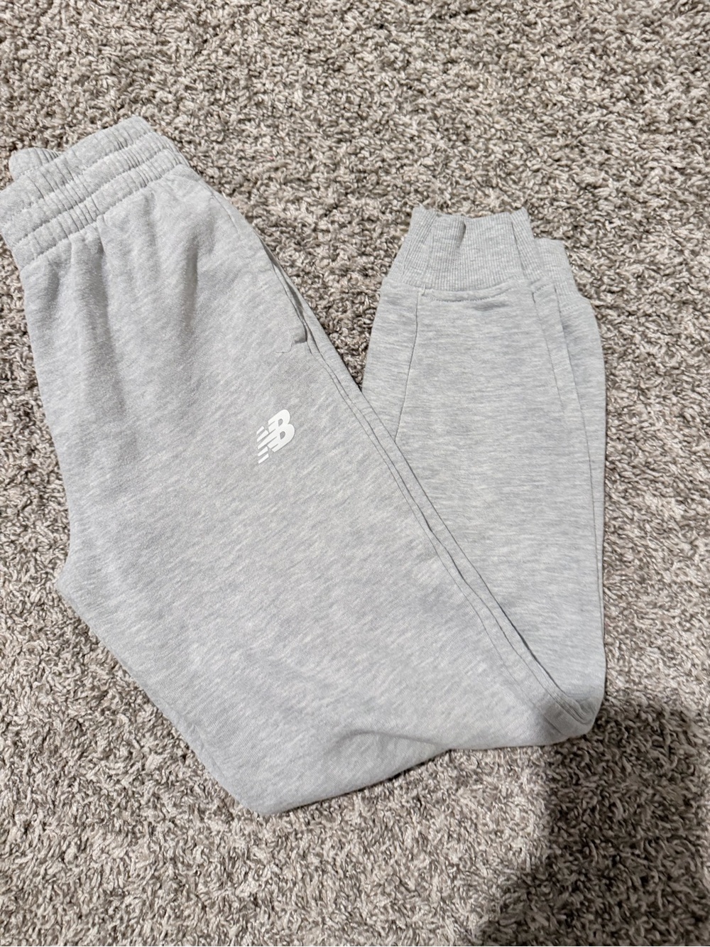 New Balance Light Gray Kids Jogger Sweatpants